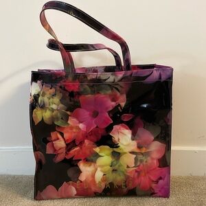 Ted Baker Floral Large PVC Patent Tote Bag
